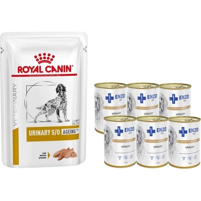 Royal Canin Dog Urinary Age loaf 12 x 85 g + Enzo Vet Urinary 6 x 400 g