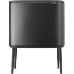 Brabantia Кош за отпадъци с докосване BO TOUCH BIN, 3x 11 л, тъмносив, стомана, Brabantia (BRAB233586)