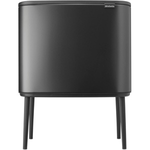Brabantia Кош за отпадъци с докосване BO TOUCH BIN, 3x 11 л, тъмносив, стомана, Brabantia (BRAB233586)