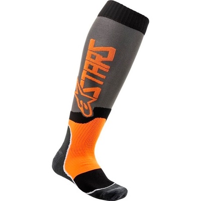 Alpinestars ponožky MX PLUS-2 šedá/oranžová fluo