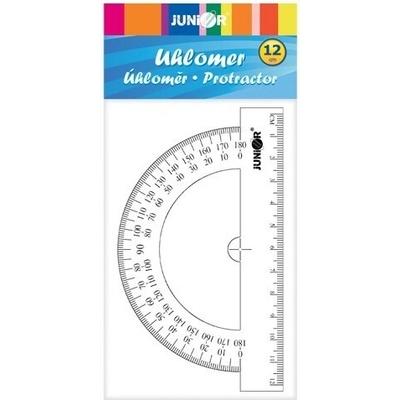 Junior XG227 uhlomer 180/125 plastový transparentný
