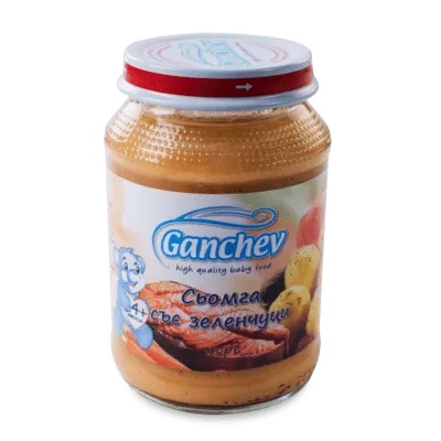 Ганчев пюре Сьомга със зеленчуци