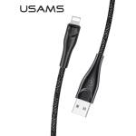 USAMS Кабел плетен U41 Lightning, черен, Fast Charge (Usa000559)
