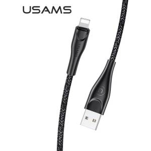 USAMS Кабел плетен U41 Lightning, черен, Fast Charge (Usa000559)