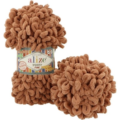 Alize Puffy Fine 261 čokoládová hnedá
