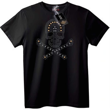 NOONEBRAND Тениска Точков Череп - S, Black