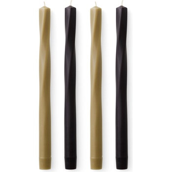 Audo Свещи Twist Tapered зелени и черни 4 бр (71185-000767)
