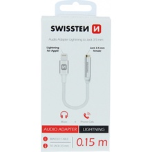 SWISSTEN Audio adaptér Lightning/Jack (samice) 0.15m