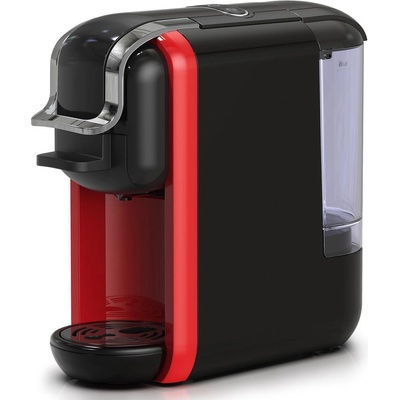 Еспресо кафемашина 10в1 elite ccm-1240, 20 бара, 1450w, 7 отделни адаптера, капсули и мляно кафе, Червен (rs-71240)