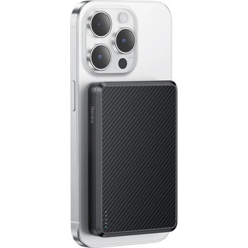 Benks ArmorGo Magnetic Wireless Power Bank 10000 mAh 15W - преносима външна батерия с USB-C порт и безжично зареждане с MagSafe (черен)