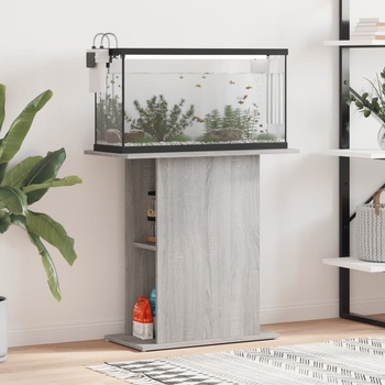 vidaXL Поставка за аквариум сив сонома 75x36x72, 5 см инженерно дърво (833653)