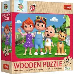 Trefl Puzzle 24 Elements Wooden Puzzle Wesoly Cocomelon