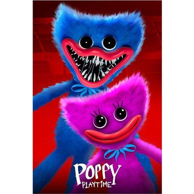 Halantex Fleecová deka Poppy Playtime motív Huggy Wuggy a Kissy Missy