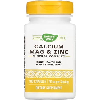 Nature's Way Calcium, Magnesium & Zinc, 100 капсули, Nature's Way (41410)
