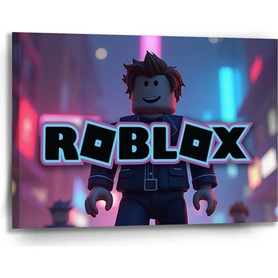 Sablio Obraz ROBLOX Neonové město - 50x50 cm Varianta: Sablio Obraz ROBLOX Neonové město - 90x60 cm