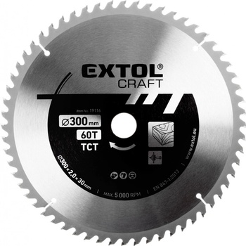 EXTOL CRAFT kotouč pilový s SK plátky, 300x2,0x30mm, 19116