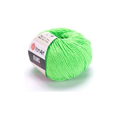 YarnArt Jeans 60 - neonově zelená