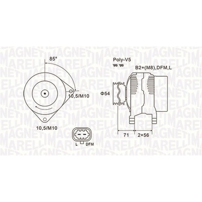 Alternátor MAGNETI MARELLI 063731973010