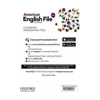 American English File Third Edition Level Starter: Classroom Presentation Tool (Access Code Card)