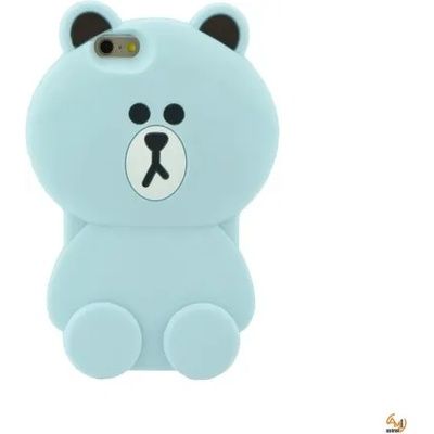 Apple Силикон 3D за iPhone 4/4S синьо мече