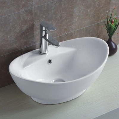 Inter Ceramic Порцеланов умивалник за баня Анна 59х39см, за плот или мебел (icb 807)