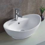 Inter Ceramic Порцеланов умивалник за баня Анна 59х39см, за плот или мебел (icb 807)