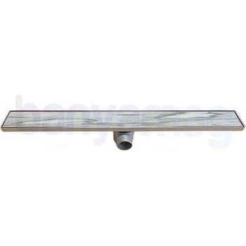 Tanoushev Линеен сифон от неръждаема стомана, за вграждане на плочка/стъкло, от 480 до 960 мм (1348/1360/1372/1384/1396)