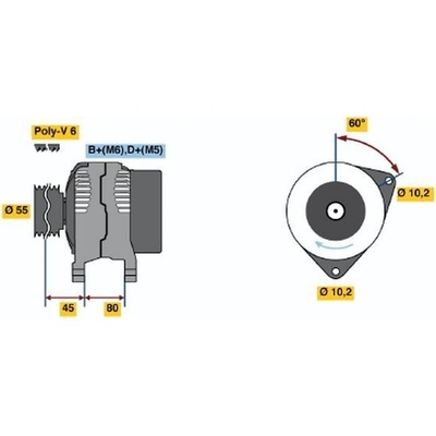 Alternátor BOSCH 0 986 038 030