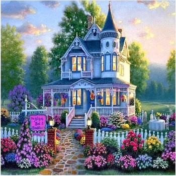 Image 1 of Диамантен Гоблен "Цветна Приказка" - 40 x 50 см, Кръгли мъниста