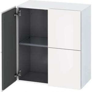 Duravit L-Cube - Шкафче 80x70x36 см, с 2 врати, лъскаво бяло LC117702222 (LC117702222)