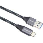 PremiumCord Кабел USB 3.2 Gen 1, 5Gbit/s, A - C, M/M, 2 m, сив KU31CS2 (KU31CS2)