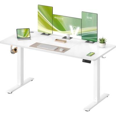 Sconto Písací stôl DESK biela 120 x 140 x 60