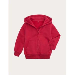 Marks & Spencer Суитшърт с качулка, цип и висок дял памук (2-8 години) Marks & Spencer червен Marks & Spencer | Cherven | Момичешки | 2-3 години