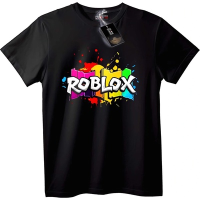 NOONEBRAND Тениска Roblox Цветен Разплиск - L, Black