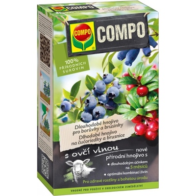 Compo Dlhodobé hnojivo pre čučoriedky s ovčou vlnou 750 g