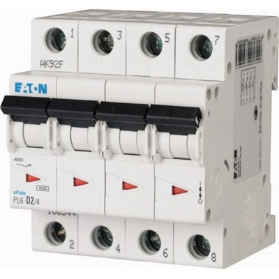 Eaton 4P B 2A 6kA AC PL6-B2/4 166496