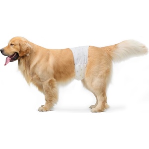 Amazon Basics Dog Diapers for Males, Size L, White, 50-Pack