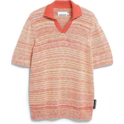 Armedangels Мъжка поло тениска ARMEDANGELS Yarnmix Knit Polo shirt - Tabasco Red / Oatmilk / Sunflower - размер XXL (216-8465-0115)