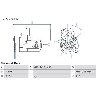 Startér BOSCH 0 986 026 500
