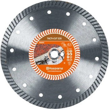 Диск диамантен за сухо рязане Husqvarna Construction универсален 350 мм, 25.4/20 мм, 3.3 мм, Tacti-Cut S35-579815720