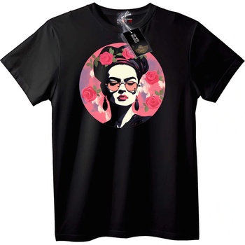 NOONEBRAND Тениска Frida с рози - XL, White