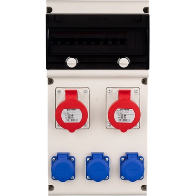 SCAME Табло 632.4520 тип А сглобено с индустриални контакти и токови защити ABB - 632.4520-A (632.4520-A)