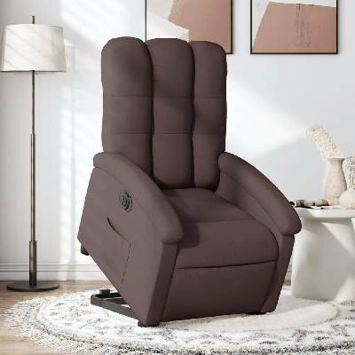 vidaXL 11461.3204121 Elektrické zvedací polohovací tmavě hnědé textil