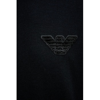 Giorgio Armani Вълнен пуловер Emporio Armani мъжки в тъмносиньо от лека материя EM002419 AF14158 (EM002419.AF14158)