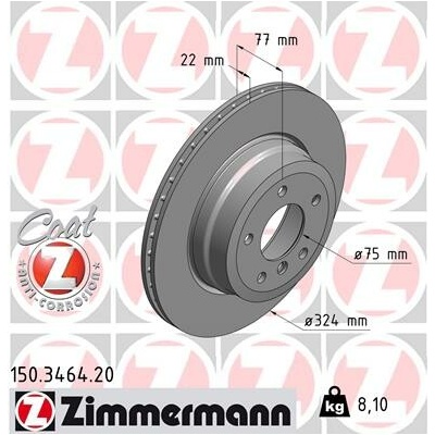 Brzdový kotúč ZIMMERMANN 150.3464.20 (150346420)