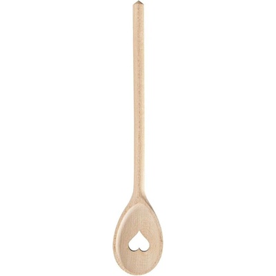 Vařečka dřevo oválná 30cm SRDCE