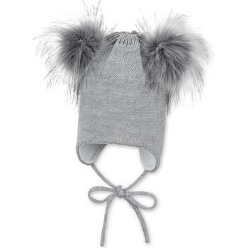 Image 1 of Sterntaler Детска зимна шапка с помпони Sterntaler - 51 cm, 18-24 м, сива (4702145-542)