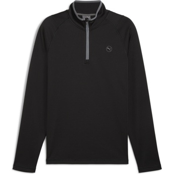 PUMA Блуза с яка Puma Men's Fleece Quarter Zip Long Sleeve Performance Polo Shirt - Puma Black