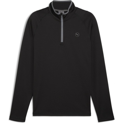 PUMA Блуза с яка Puma Men's Fleece Quarter Zip Long Sleeve Performance Polo Shirt - Puma Black