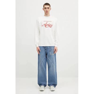 Aries Памучна блуза с дълги ръкави Aries Faded Cola LS Tee (AR6265203)